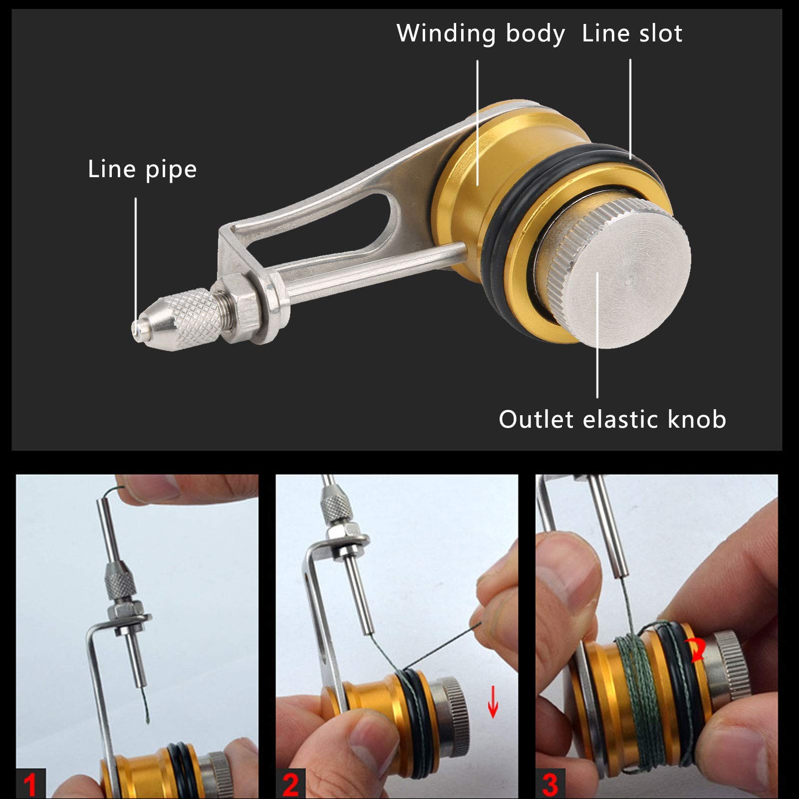 Kit de Anudado de Pesca, Kit de Anudado de Pesca Duradero y Resistente al Desgaste Herramienta de Anudado de Alambre para Ayuda de enrollador de línea