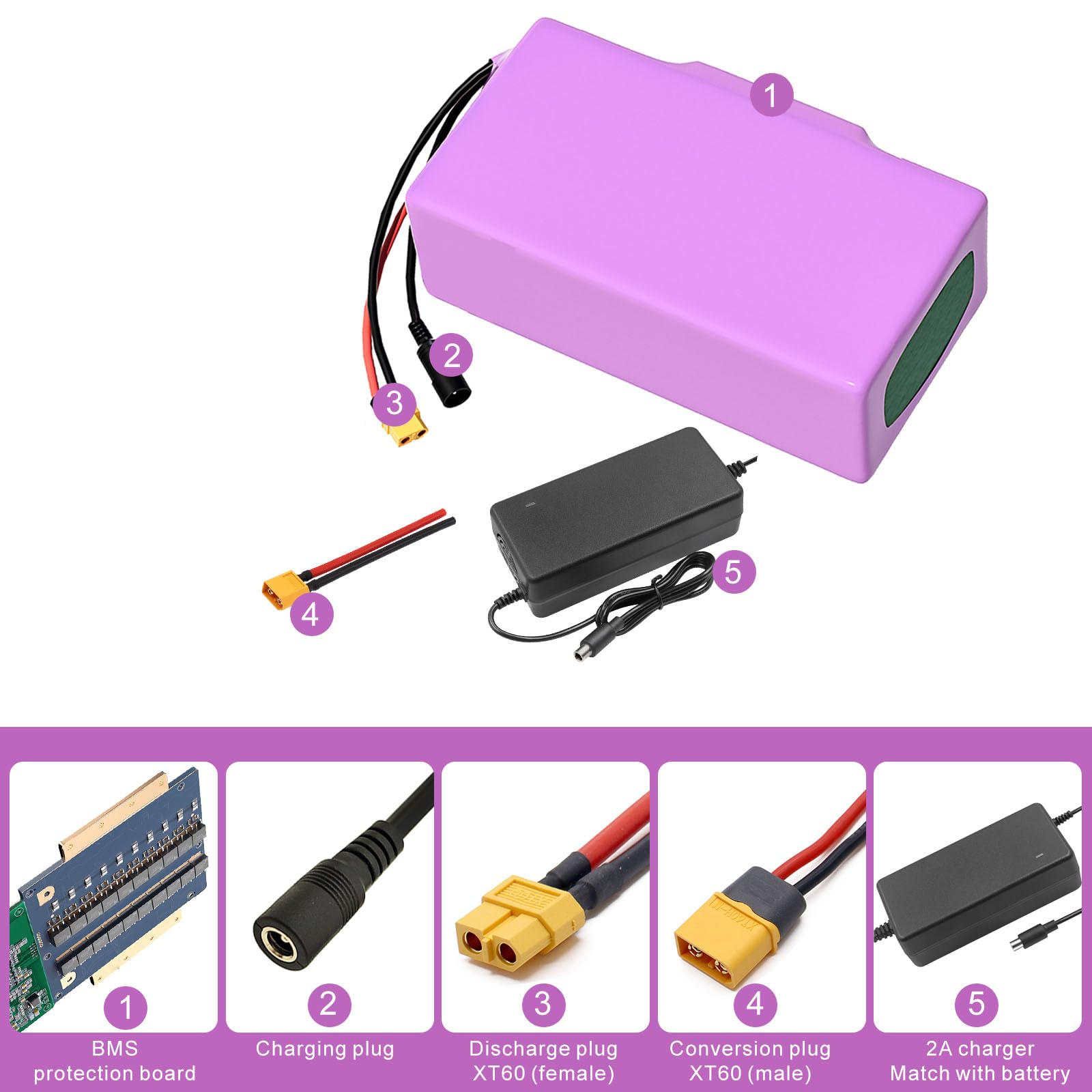 Z ładowarką 10,5 Ah 10S3P 36 V akumulator E-Bike E-Bike E-Bike rower elektryczny akumulator litowo-jonowy regulowany 120 x 105 x 70 mm