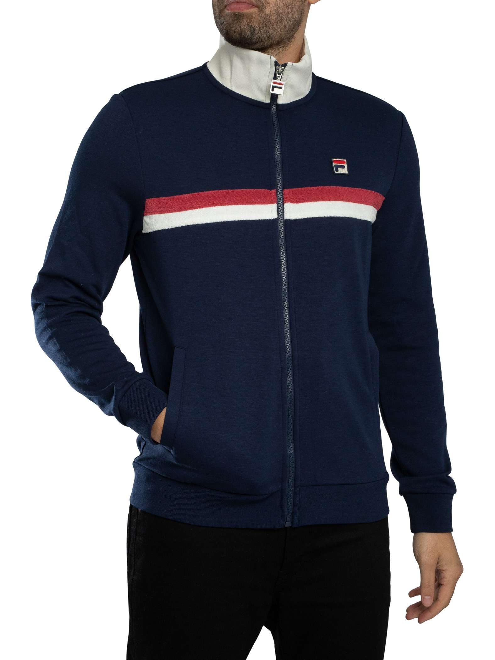 Fila Enrico Track Top Jacket Navy/Gardenia/Garnet - M