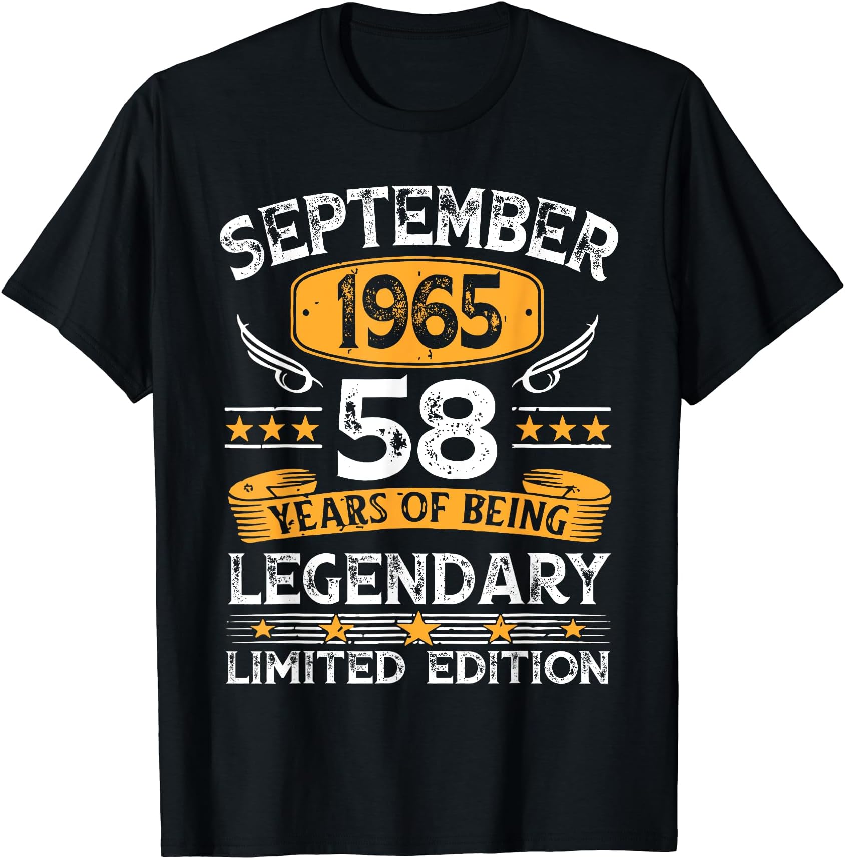 CatVintage September 1965 58 Years Old 58th Birthday Gifts Mens T-Shirt