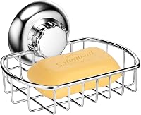 MaxHold Tapadókorongos Fürdőszobai Kosár - Rozsdamentes Acél Szappantartó, 10 kg Teherbírás, Fúrás Nélküli Rögzítés, Többfunkciós Tárolóelem 1