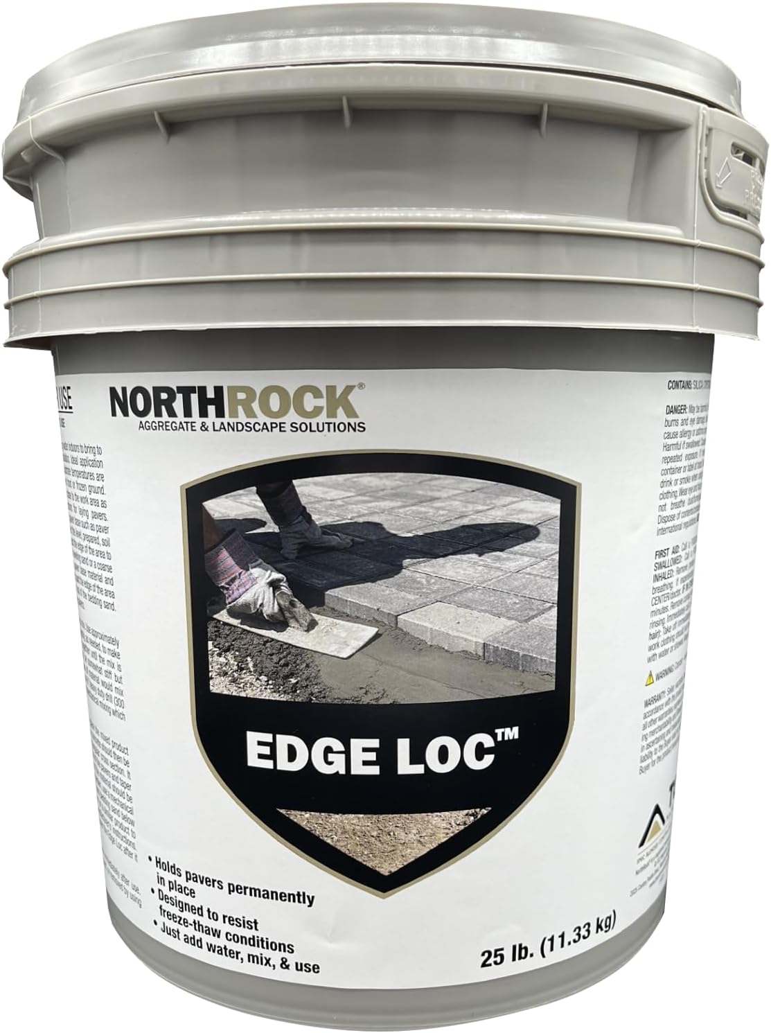 NorthRock Edge Loc - Concrete Paver Edger, Alternative to Wood, Plastic, Wire, & Aluminum Edging, Durable, Long Term Results, Great for Patios, Pavers, Gardens, & More (25 Pound)