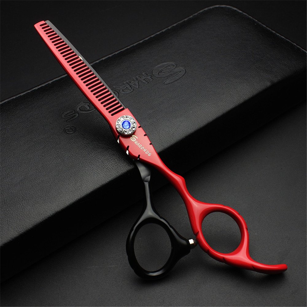 Tijeras profesionales de peluquería de 15,24 cm de 440C de corte y adelgazamiento de pelo (juego de tijeras)