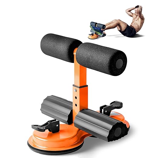 SQUATZ Abs Master Sit up Bar - Sit Up Assistant Device Machine with Double Suction Cup, Resistance Bands, Weight Capacity of 661 lbs., for Fitness Exercising Abdominal Muscles Full Body Training