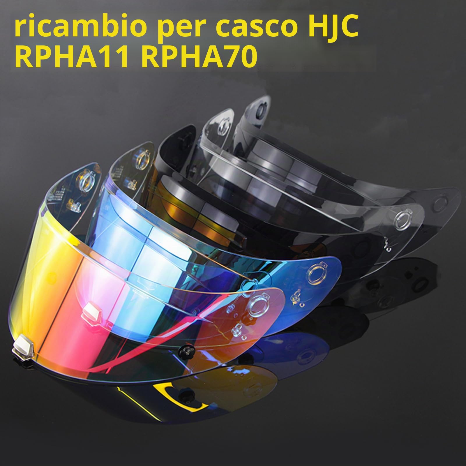 Shkalacar Visiera per Casco Moto, Accessori per Casco Visiera per Moto Sostituzione per Casco HJC RPHA11 RPHA70