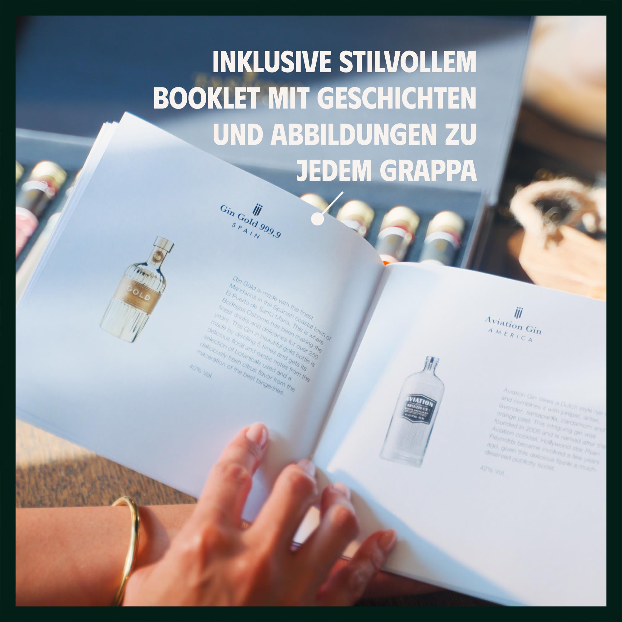 Grappa Tasting Probierset 12 Fläschchen Verkostung im Geschenkset