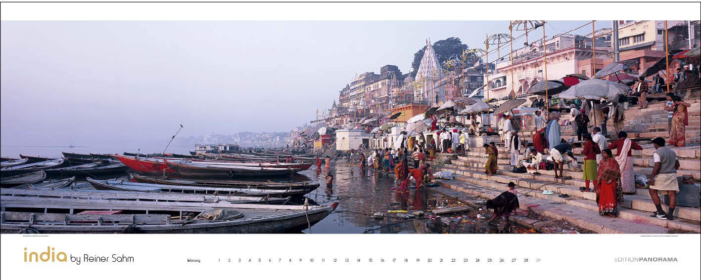 Indien Panorama: Immerwährender Panorama-Kalender in 1,20 Meter Breite
