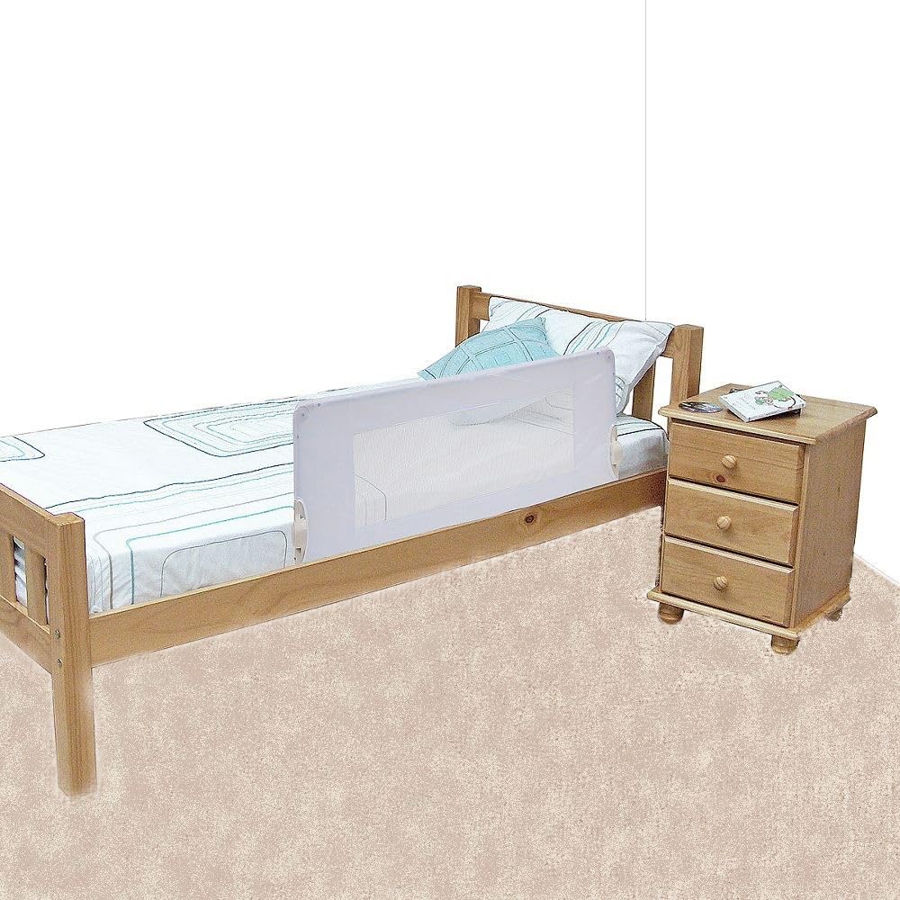 Safetots Barandilla de Cama, Blanca, 100cm de Ancho x 40cm de Alto, Protector de Cama para Niños Pequeños, Barrera de Cama