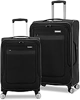 Vista 64 de Samsonite - Equipaje ligero y suave de la colección Ascella 3.0, con ruedas giratorias, Negro