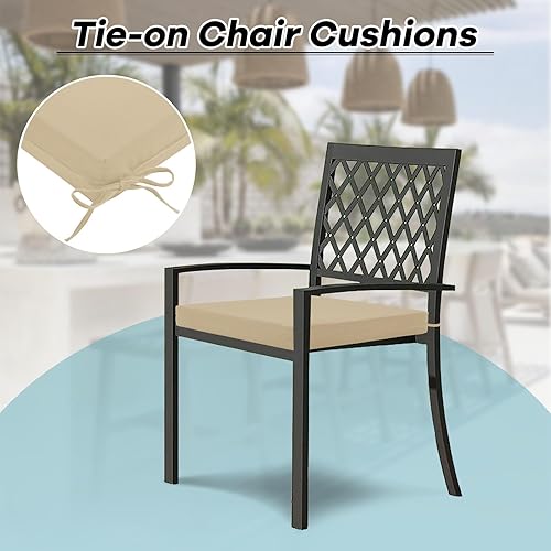 Miniatura 6 de Basic Beyond Cojines para sillas de interiorexterior, cojines impermeables para muebles de patio - Cojines de asiento cuadrados para muebles de