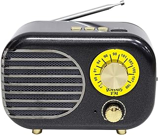 New Portable Radio DAB/DAB+/FM Radio Multifunctional Aux TF Card Music Player Home o Mini Bluetooth Radio FM Speaker Gift Portable Retro USB Rechargeable DC 5V Portable Radio (Color : Orange) (Black)