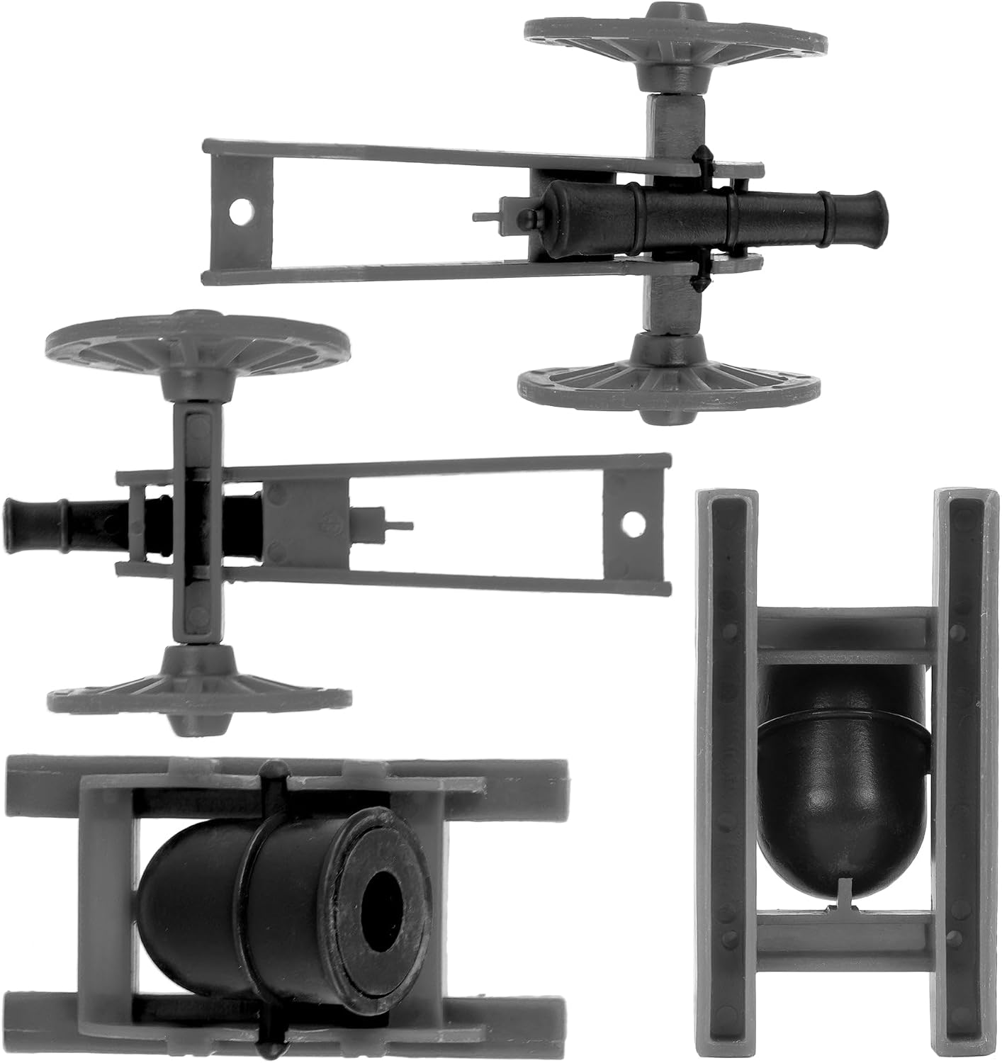 BMC Revolutionary War Cannon & Mortar - Miniature 6pc Plastic Soldiers Accessory