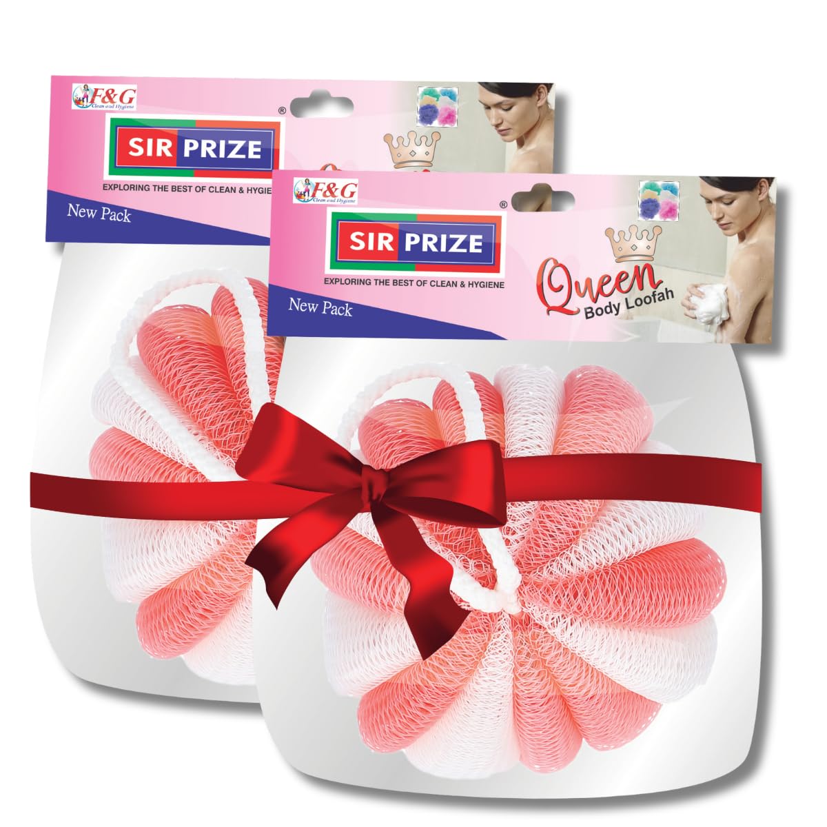Sir Prize Exfoliating Loofah - Soft Mesh With Multiple Layers of Fibrous Matrix | Skin Friendly, Gentle Exfoliation For A Fun Shower Time | Loufa/Luffa/Lufa/Poof/Pouf - Perfect Loofahs/Loofas for Men and Women | Bathing Scrubber For Body (pack 2)-image-47