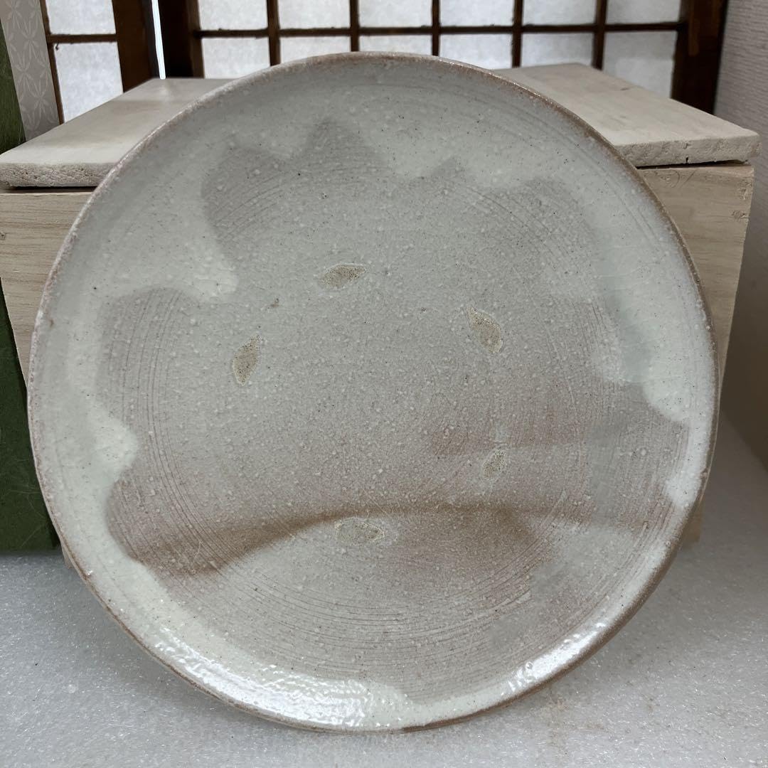 Amazon.co.jp: 茶道具 菓子器 ￼粉引菓子皿2枚 尾高焼 ￼楽山窯 清水日 