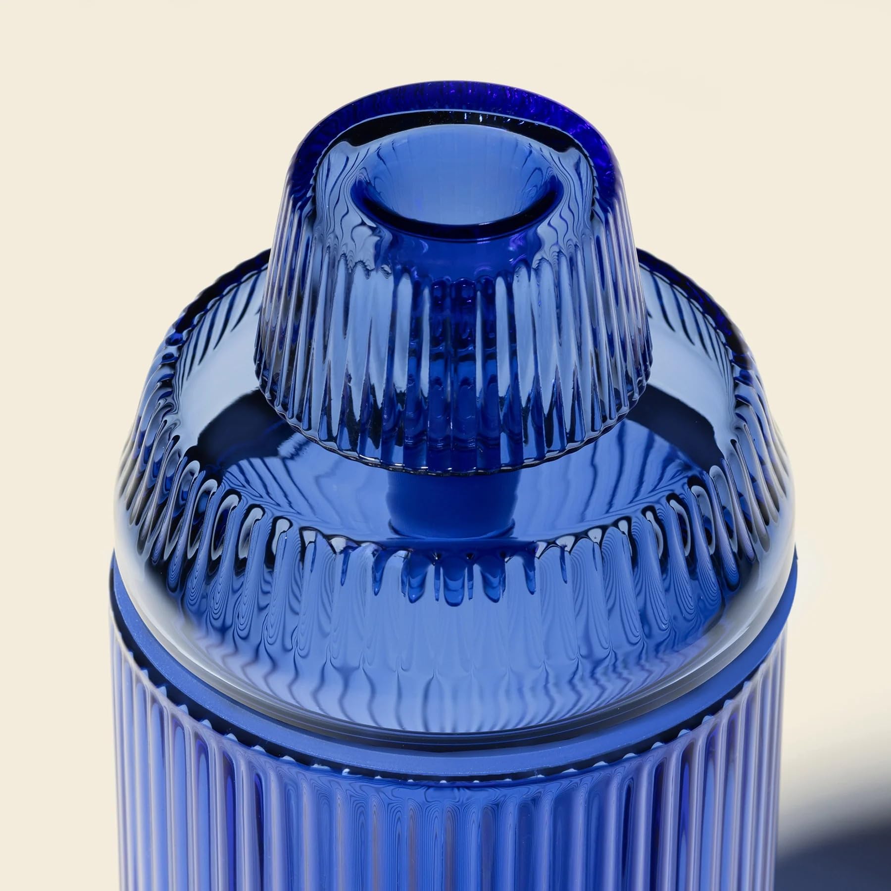 NWTN Home Deco Gravity Bong | Vintage Glasbong Wasserpfeife aus Borosilikatglas zum Rauchen mit 14 mm Kopf, Glas-Wasserpfeife für den Tisch (Lapis)