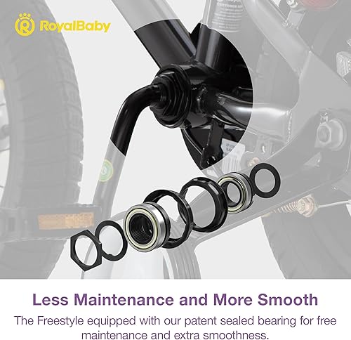 Miniatura 5 de RoyalBaby Kids Bike EZ Balance to Pedal Dual Handbrake Toddlers Boys Girls Bicycle 12-20 Inch for Age 3-10 Years