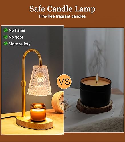 Miniatura 3 de Lámpara calentadora de velas, temporizador eléctrico, calentadores de cera, lámparas de vidrio para tarros, quemador de velas, sin llama, linterna