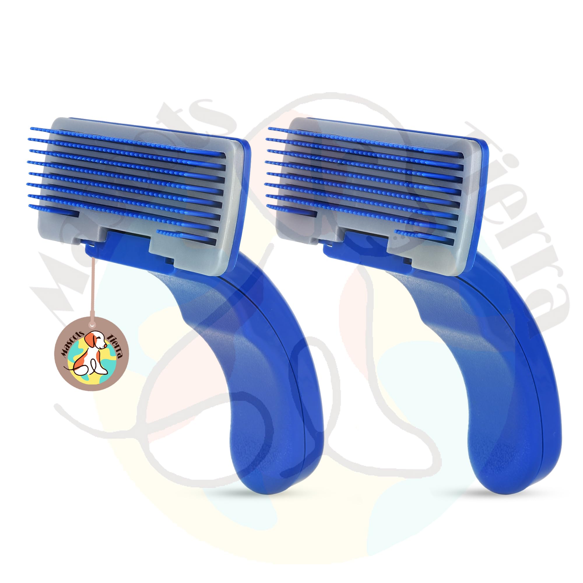 Mascots Tierra Cat Dog Self Cleaning Slicker Brush for Short or Long Haired Loose Undercoat | Mats | Tangled Hair | Shed Fur | Dander | Dirt Massages Particle, Pain-Free Removes for All Hair Types (Pack of 2) (B0C2YWYPSM) Amazon Price History, Amazon Price Tracker