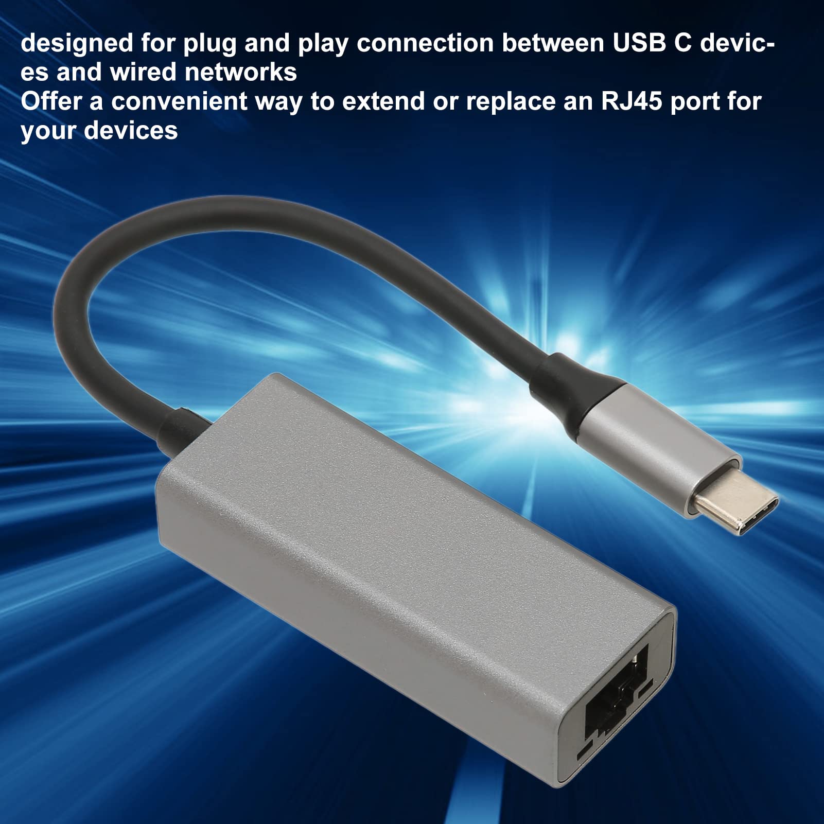 YIGZYCN Adattatore da USB a Ethernet da USB A femmina a RJ45 maschio