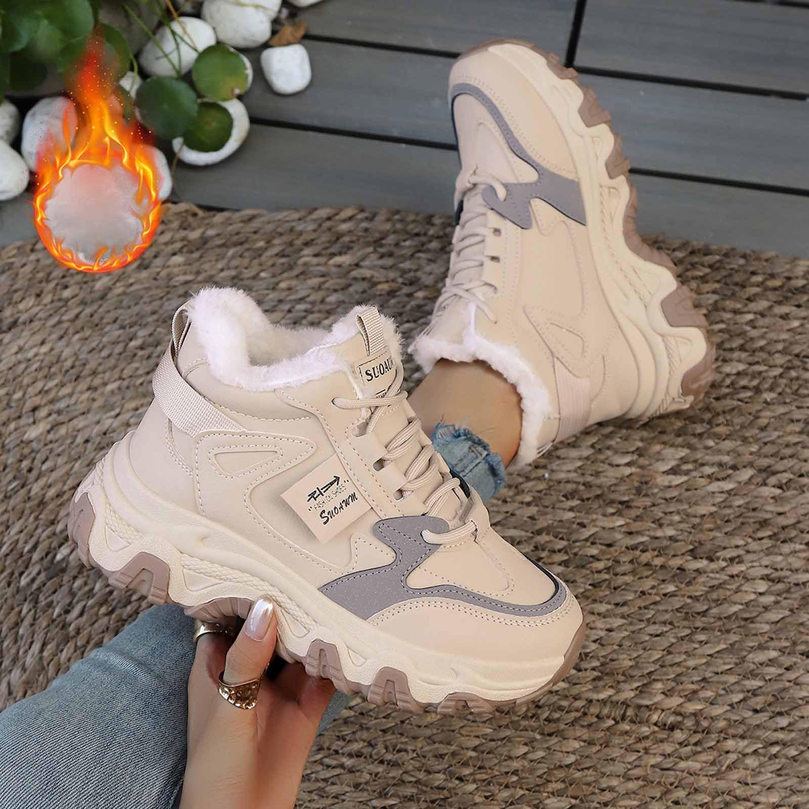 Générique Botte Femme Bottines Hiver Bottes Neige Echarpe Triangle Chaussure Ski Femmes Chaussures Pieds Larges Mollets Fins De Fourrées Après Homme Boots Écharpe Polaire Bottine Grande Imperméable