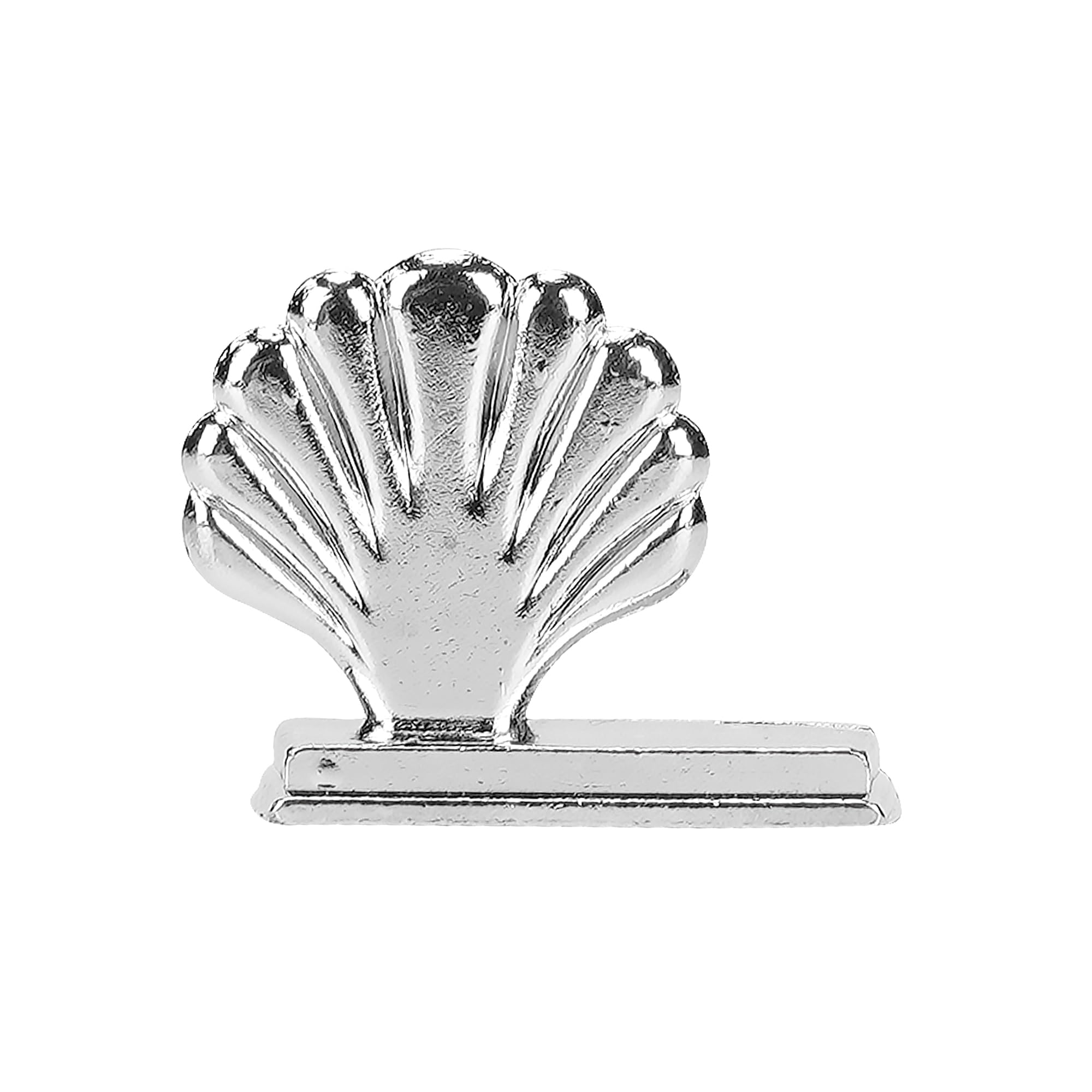 12 Pack Nautical Place Card Holder – Silver Seashell Design, Metal Table Number Name Card Photo Holders for Beach Weddings, Coastal Parties, Nautical