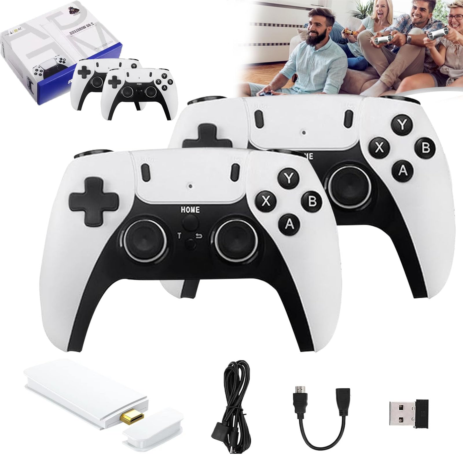 Coolnt Game Stick, Coolnt Retro Game Stick, Coolnt 20,000+ Retro Game Stick, Plug and Play Video Games Console 26 Emulators,4k HDMI Output, Premium Competitive Dual Controllers(128gb)