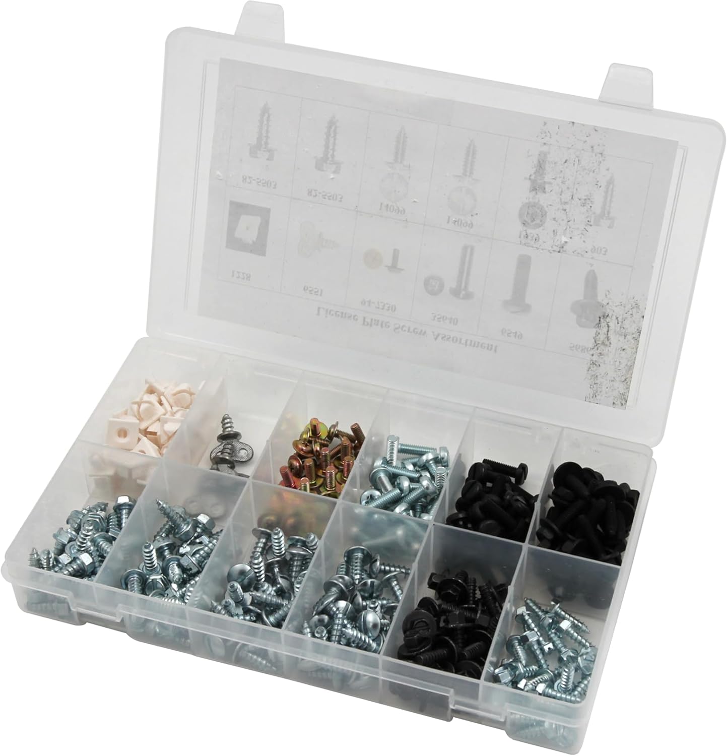 SSWBasics 279 Piece Metric & Standard Screw Assortment - for License Plates