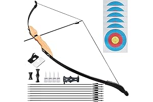 Traditional Wooden Recurve Bow and Arrow Set for Adults Beginner