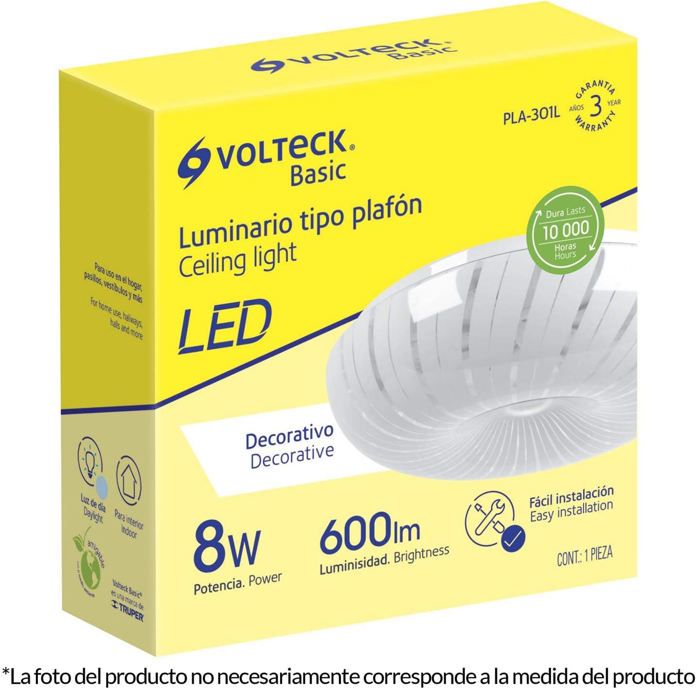 Ceiling round, decorative, 18W, 6500K, LED