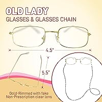 Vista 15 de 4E's Novelty Disfraz de anciana para niños, para 100 días de escuela, disfraz de abuela para niñas, accesorio para niños pequeños de 3 a 10 años