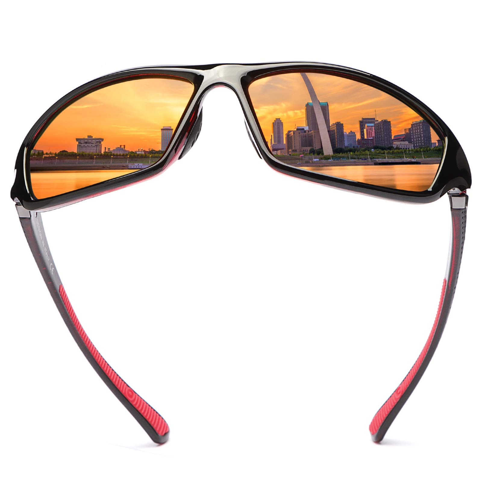 YIMI LJIMI Gafas de sol polarizadas Gafas deportivas 100% protección UV400 CAT 3 CE para hombres y mujeres ciclismo pesca MTB running conducción golf bicicleta deportes al aire libre súper ligero montura