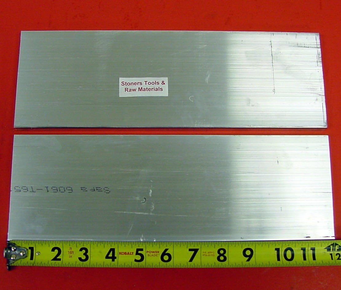 2 Pieces 1/4" X 4" Aluminum 6061 Flat BAR 12" Long T6511 .250" New Mill Stock