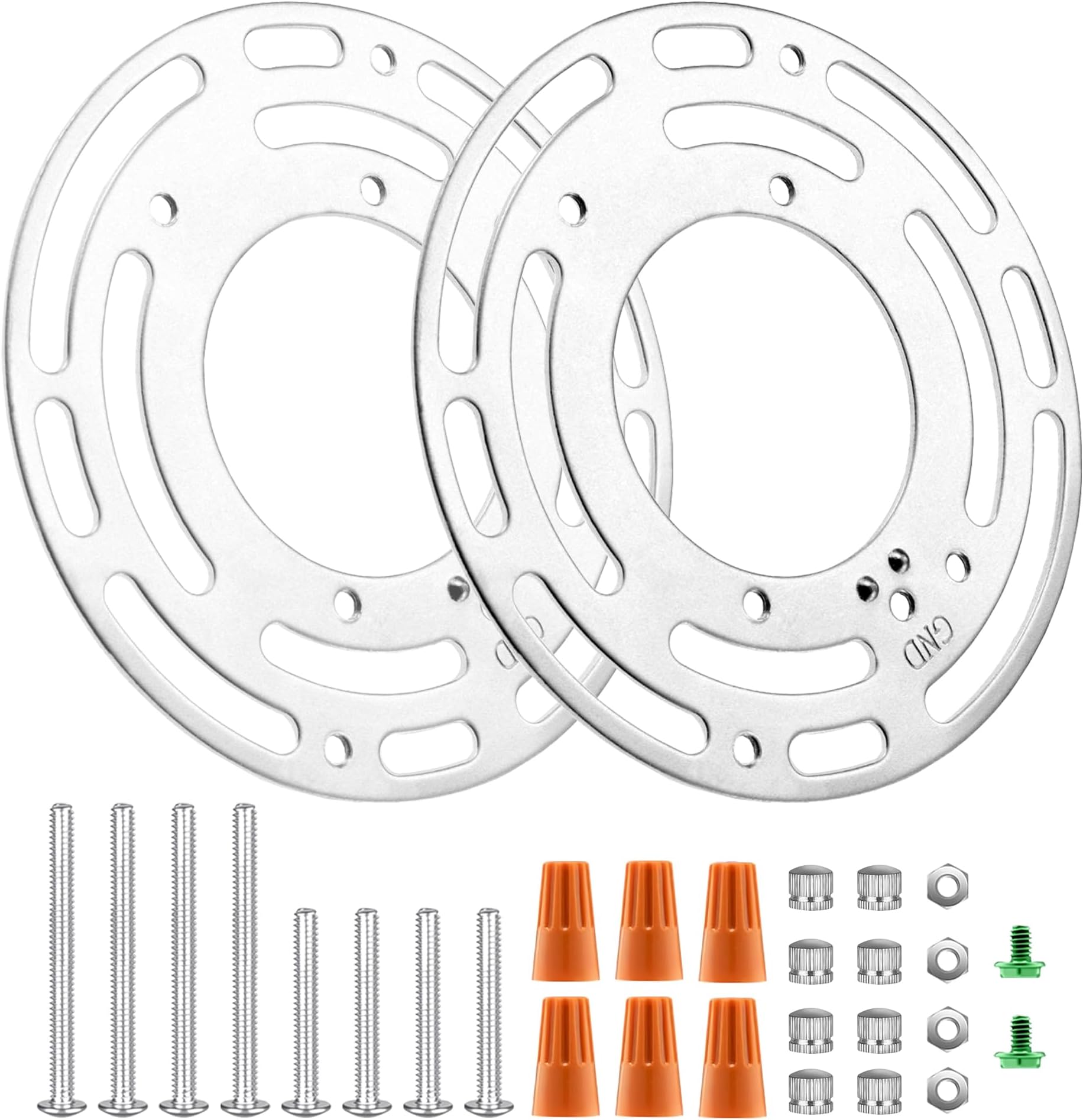 2 Pack Universal Light Fixture Mounting Bracket, 4 Inches Diameter Steel Round Light Crossbar, Mounting Bracket for Wall Light, Ceiling Light, Chandelier