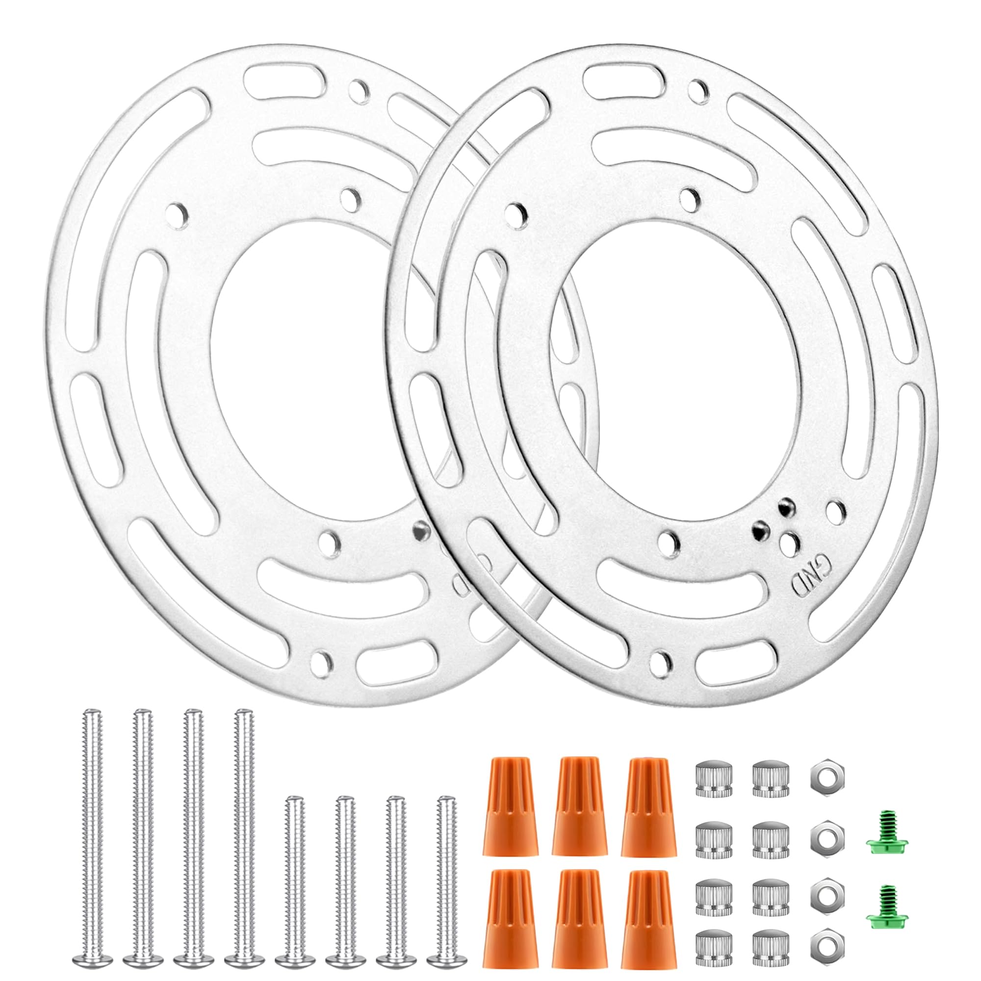 2 Pack Universal Light Fixture Mounting Bracket, 4 Inches Diameter Steel Round Light Crossbar, Mounting Bracket for Wall Light, Ceiling Light, Chandelier