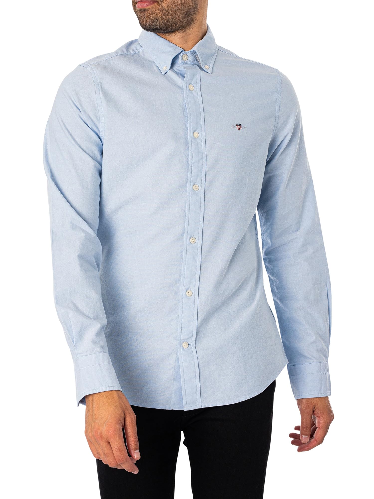 GANT Reg Broadcloth Gingham BD Camisa Hombre (Pack de 1)