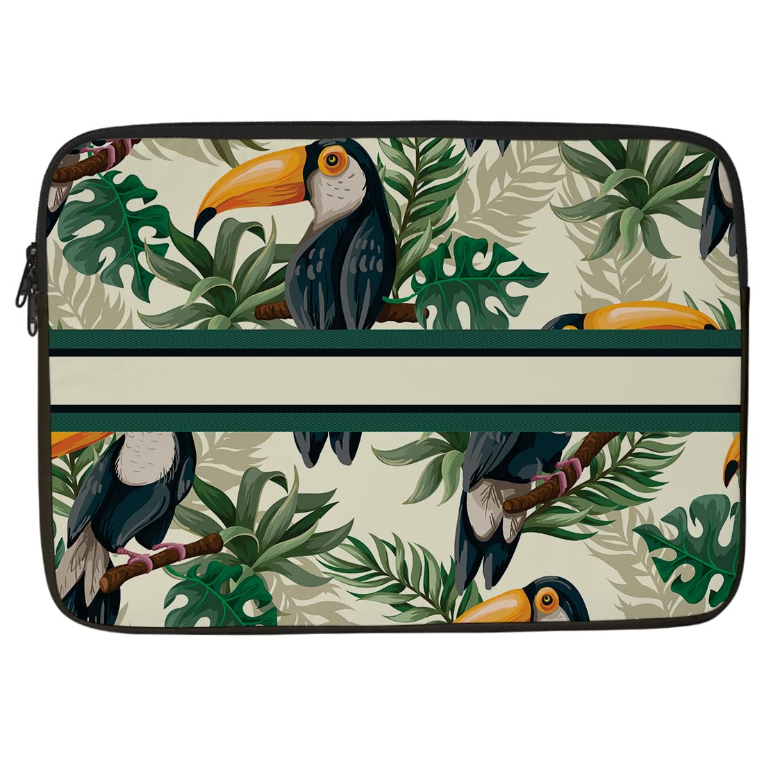 Crazyify Toucan Bird Printed Laptop Sleeve/Laptop Case Cover/Laptop Bag 14 inch with Shockproof & Waterproof Linen On All Inner Sides | MacBook Pro Pro/Laptop Sleeve for Men & Women (B0C593PS8V) Amazon Price History, Amazon Price Tracker
