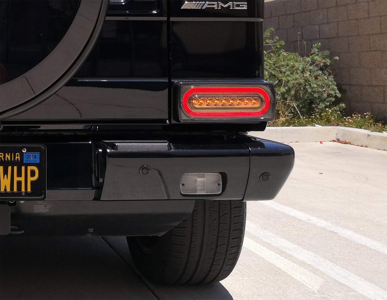 iJDMTOY Smoked Lens Laser Style Full LED Turn Signal Light Tail Lamps Compatible With 1999-18 Mercedes W463 G-Class G500 G550 G55 G63 AMG (2019 G Design)