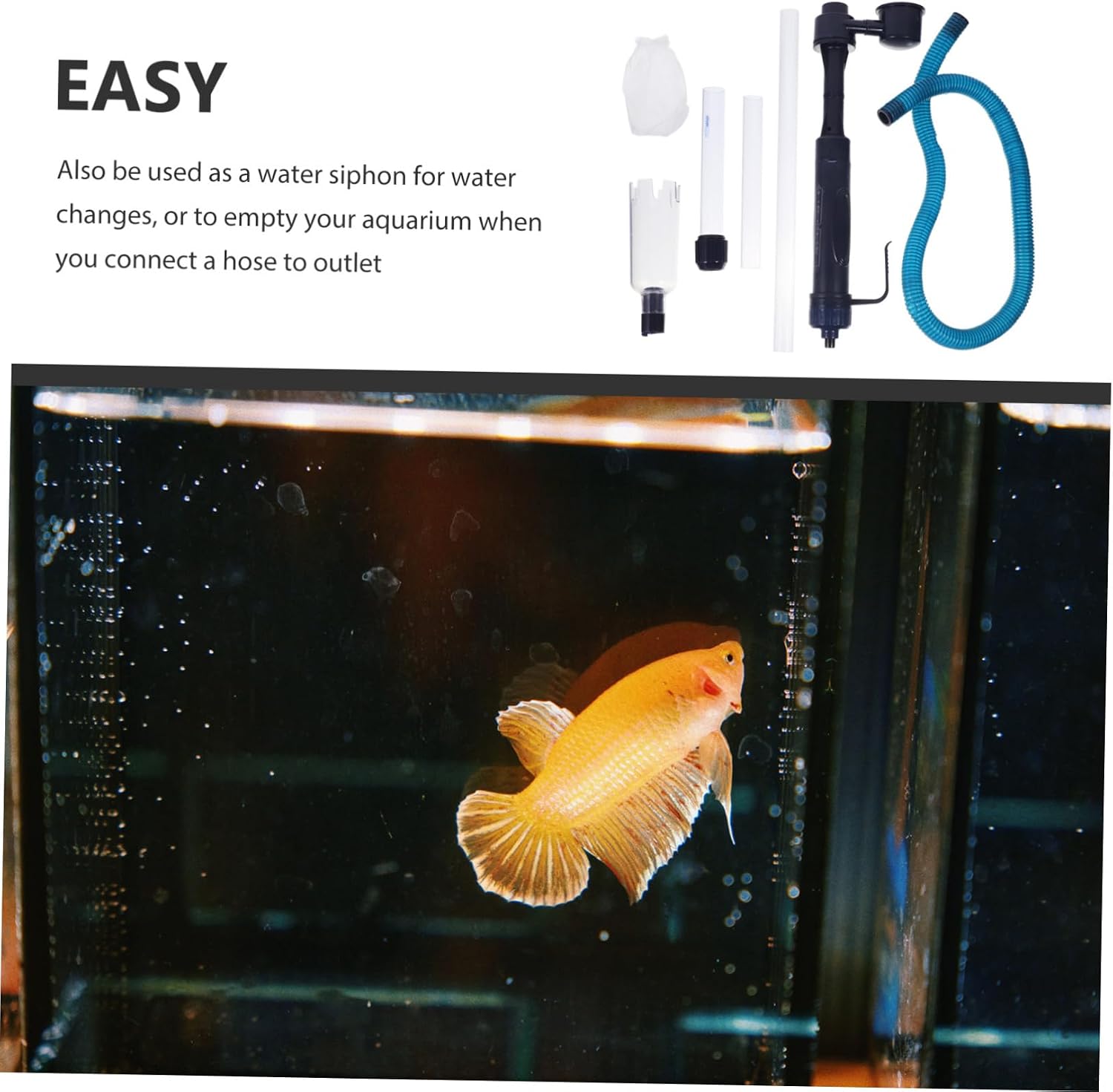 ORFOFE Complete Aquarium Maintenance Set Electric Fish Tank Cleaner Pump Easy to Install