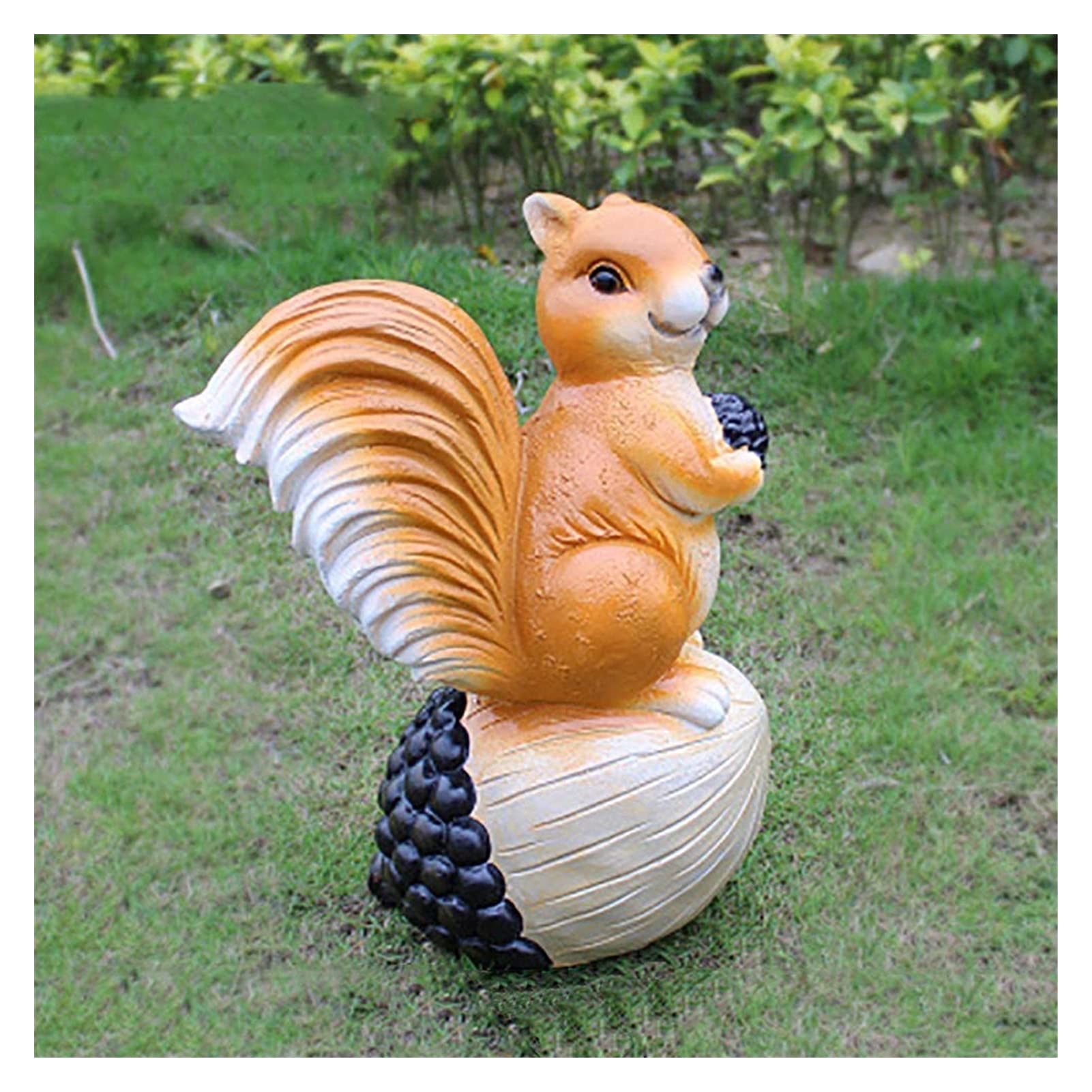 Garden Statue Animal Sculpture Outdoor Decor Gift Garden Decor Statues Tree Accessories Patio Yard Hand-Painted Outdoor Sculptures Hand Holding Realistic Animals Figure Statue(I,20x30x40cm(8x12x16inch