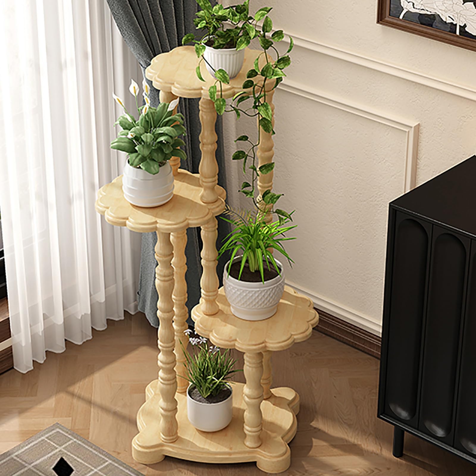 Support d'angle pour plantes d'intérieur et balcon afin de créer un coin de verdure