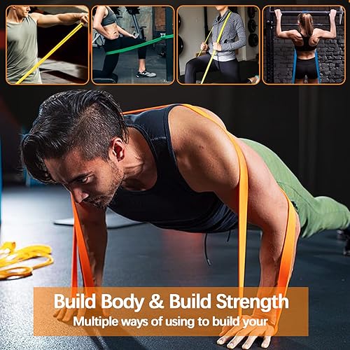 Miniatura 5 de Resistance Bands Set, Pull Up Assist Bands - Stretch Resistance Band - Mobility Band Powerlifting Exercise Bands for Resistance Training, Physical