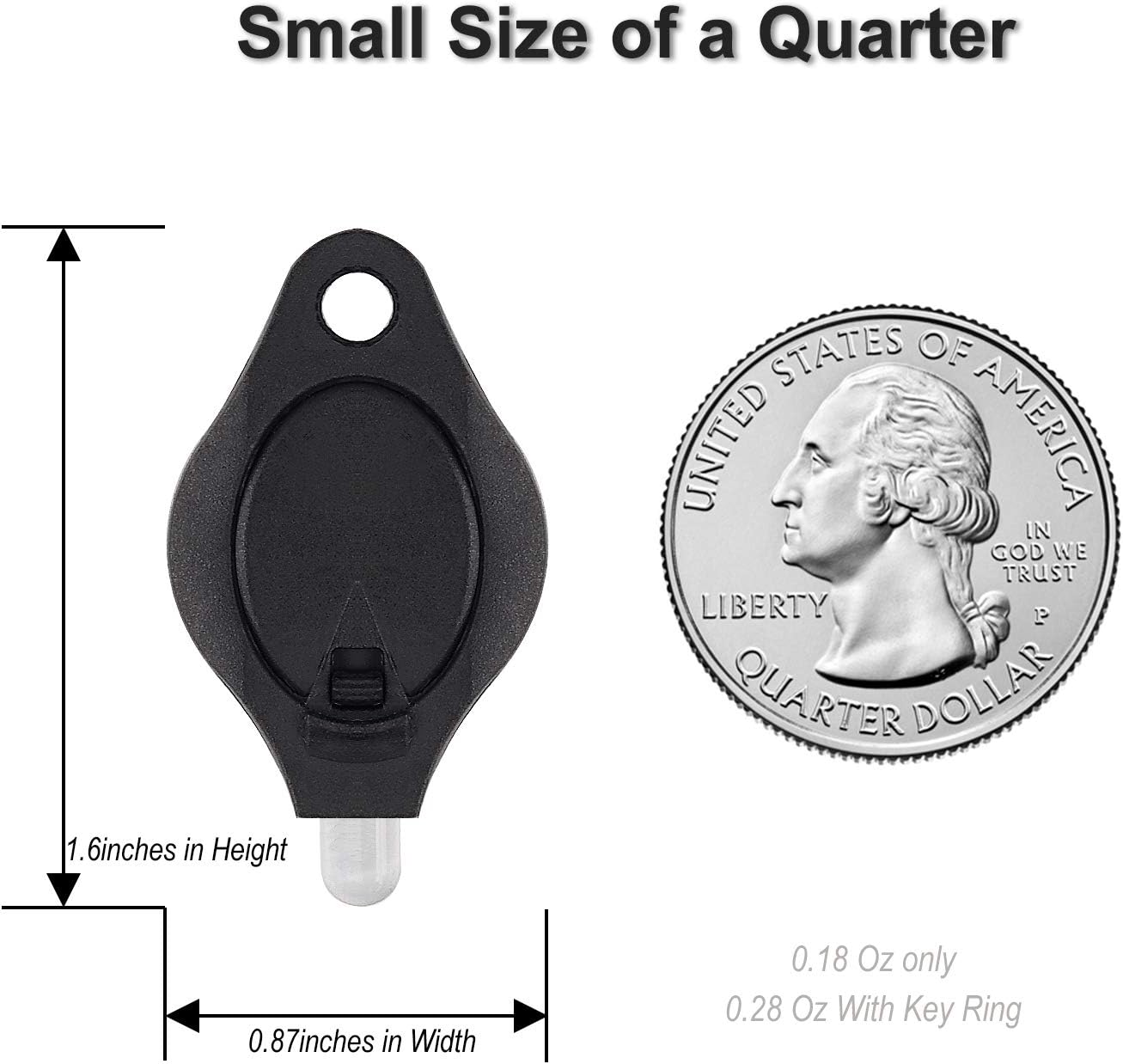 RISEMART Mini LED Keychain Flashlight, Bright Tiny Light, Pack of 10 Black bright led keychain flashlight, Batteries Included