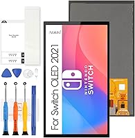 Vista 1 de Pantalla OLED para Nintendo Switch OLED 2021 Reemplazo de pantalla para Switch OLED 2021 Pantalla LCD Piezas de reparación (negro)