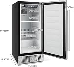 KOTEK 2.9 Cu.ft/115 Cans Beverage Fridge, 32 to 50℉, Under Counter Freestanding Beverage Center w/Stainless Steel Door, Digital Temperature Control, Mini Bar Fridge without Freezer for Home