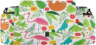 Flradish Sloth Pineapple Flamingo Baby Stroller Organizer with 2 Cup Holders Universal Adjustable Shoulder Strap Detachable Stroller Caddy Accessories Bag for Bottle,Diaper,Phone, Keys,Toys