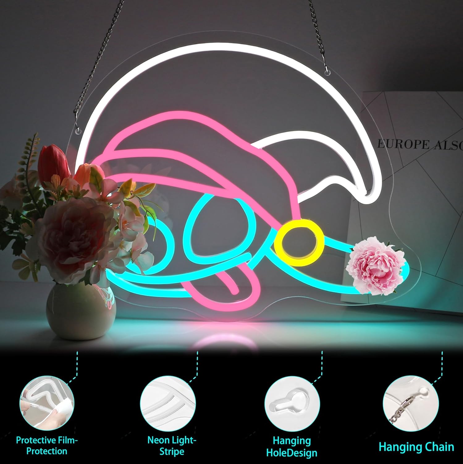 Neon Sign, FPLL Neon Signs for Wall Decor Cute LED Sign for Man Cave Game Room Home Decor Bar Beer Light up Signs - USB Powered - Image 8