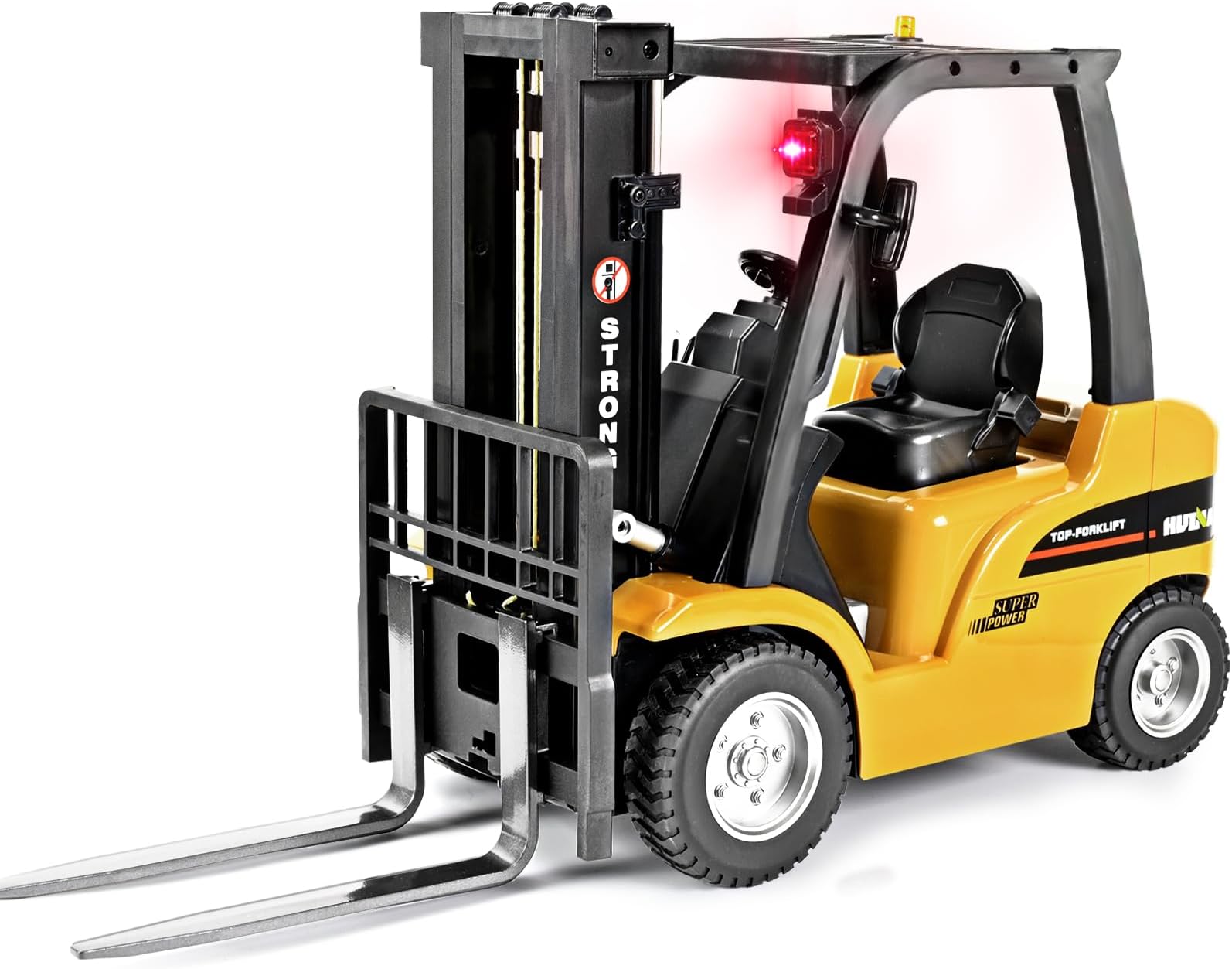KidsFaves Giant Remote Control Forklift 1:10 Scale 13 Inches Tall 8-Channel Full-Featured Forklift Construction Toy Truck Rc Truck Toy Birthday Gift Idea for Kid