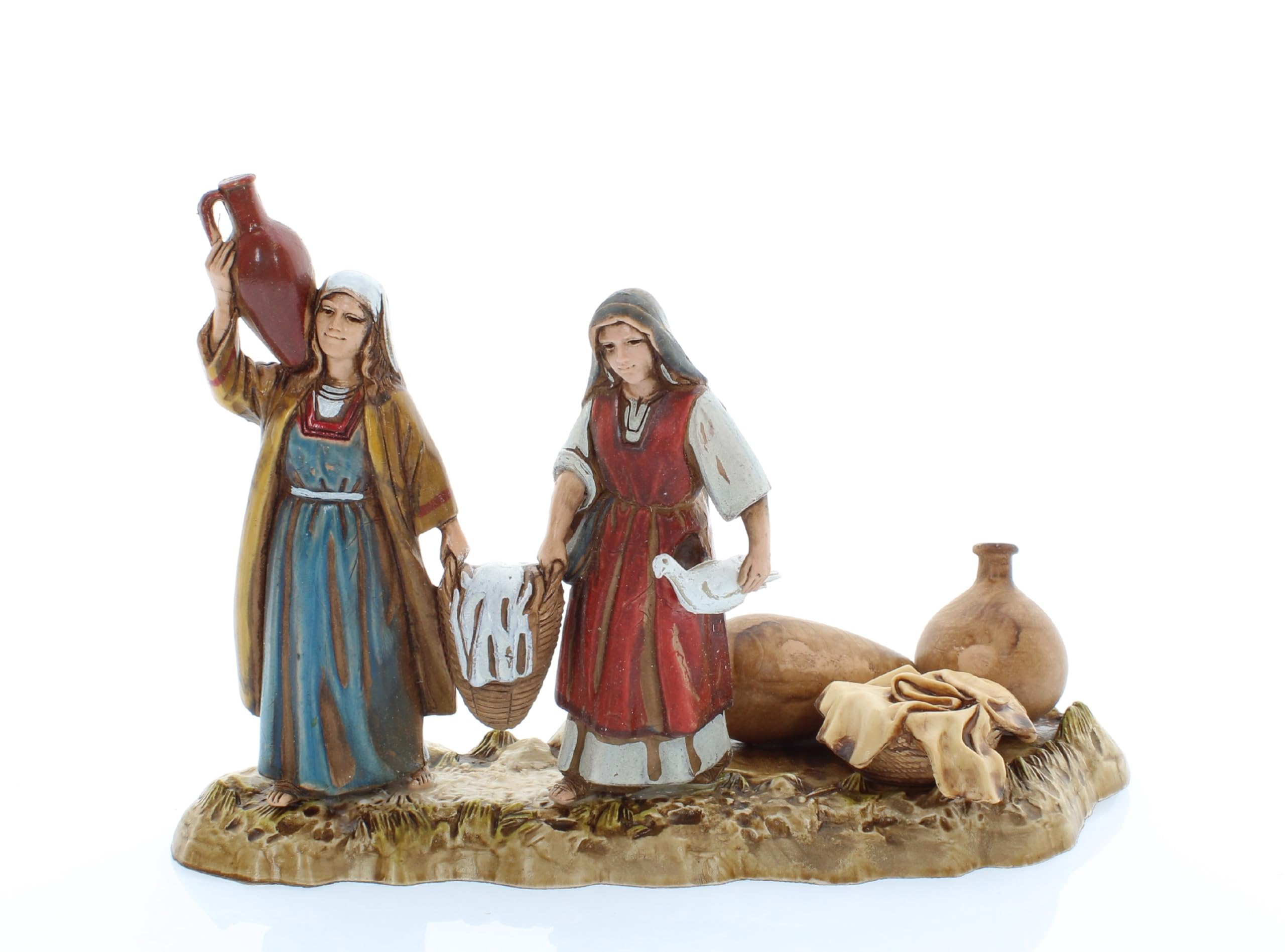 Santons De Crèche Incassables Femmes Avec Amphores Et Linge – Échelle 1:20, Taille 10 Cm, Peints à La Main, Made In Italy - 5