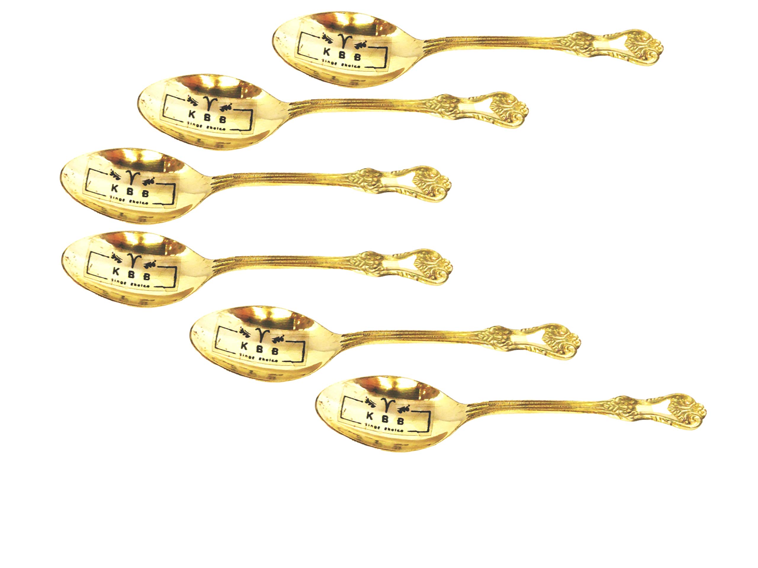 KBB 100% Brass Baby Spoon/Home DÉCOR / 2019 Gift (5 ml) (Set of 6)