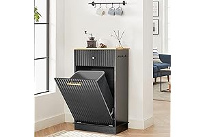 Unobtrusive Gold Trash Receptacle for Modern Kitchens